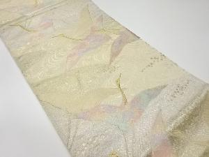 リサイクル　群鶴模様織出し袋帯